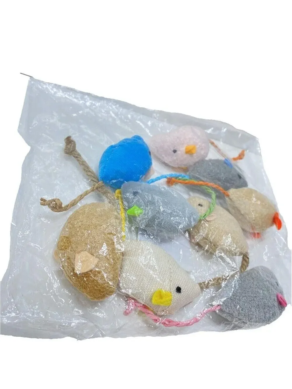 9-Piece Catnip Mouse Toy Set for Cats & Kittens Infused Catnip Play Toys New